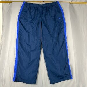 Starter Track Pants Mens 3XL Blue Excellent Mesh Lined Ankle Zip Windbreaker